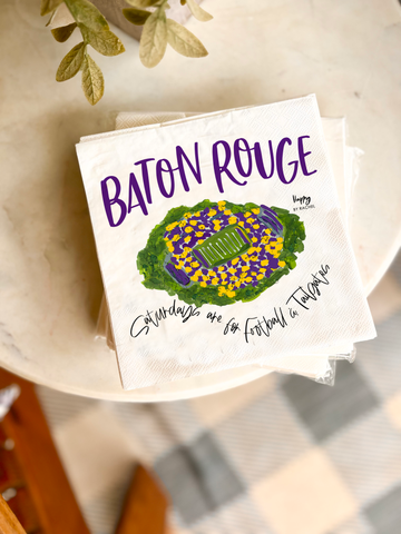 Baton Rouge Tailgate Napkins-Pack of 20-Lunch Size-Full Color-BRAND NEW!