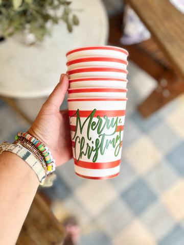 Festive Merry Christmas Reusable Party Cups-Set of 6