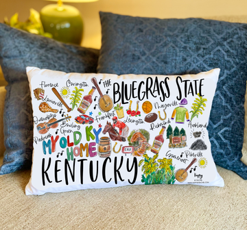State of Kentucky Double Sided Lumbar Pillow