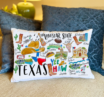 State of Texas Double Sided Lumbar Pillow