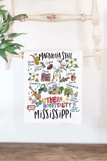 The State of Mississippi Tea Towel