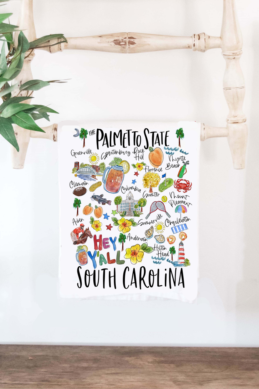 The State of South Carolina Tea Towel