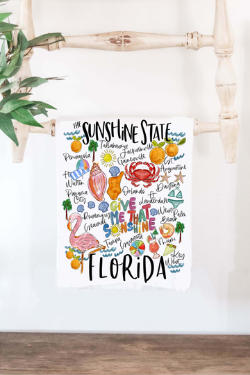 The State of Florida Tea Towel