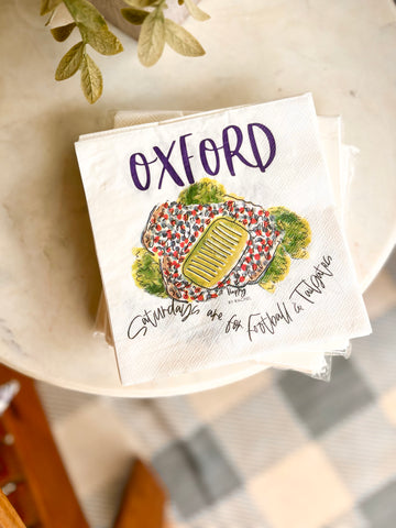 Oxford Tailgate Napkins-Pack of 20-Lunch Size-PRE ORDER