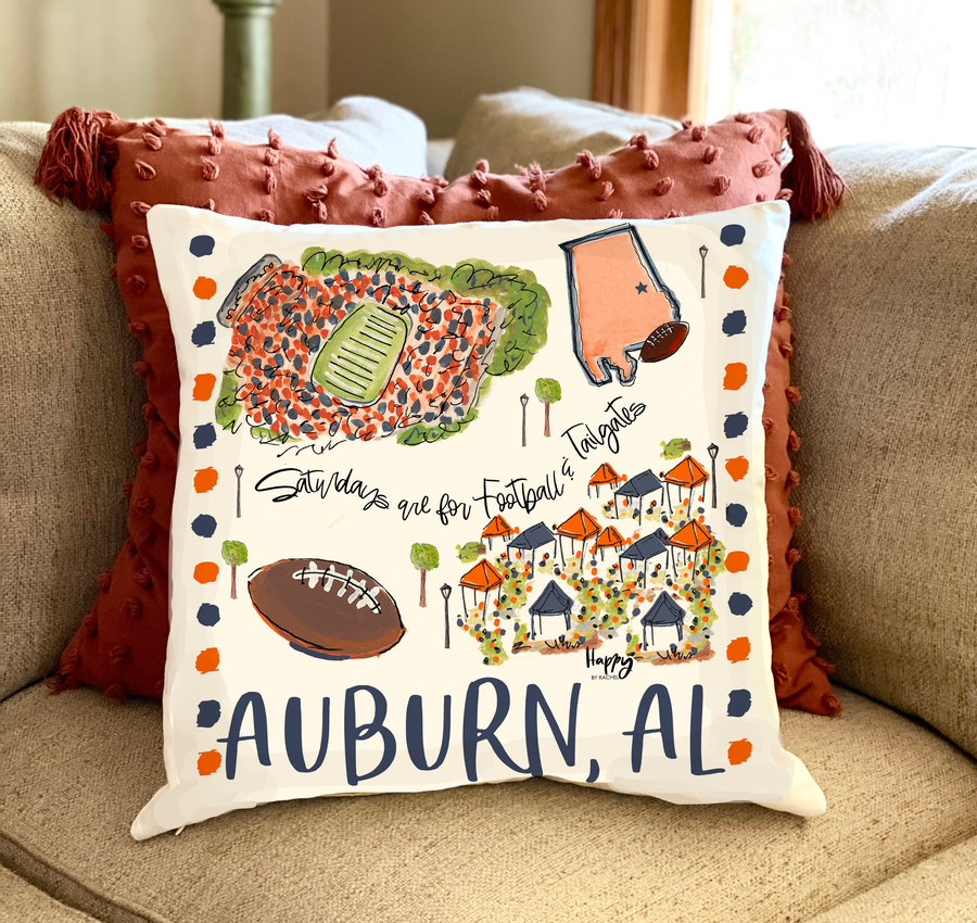 Auburn, AL  Double Sided Pillow