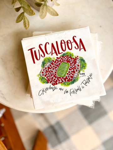 Tuscaloosa Tailgate Napkins-Pack of 20-Lunch Size-Full ColorRE-ORDER! COMING SOON!