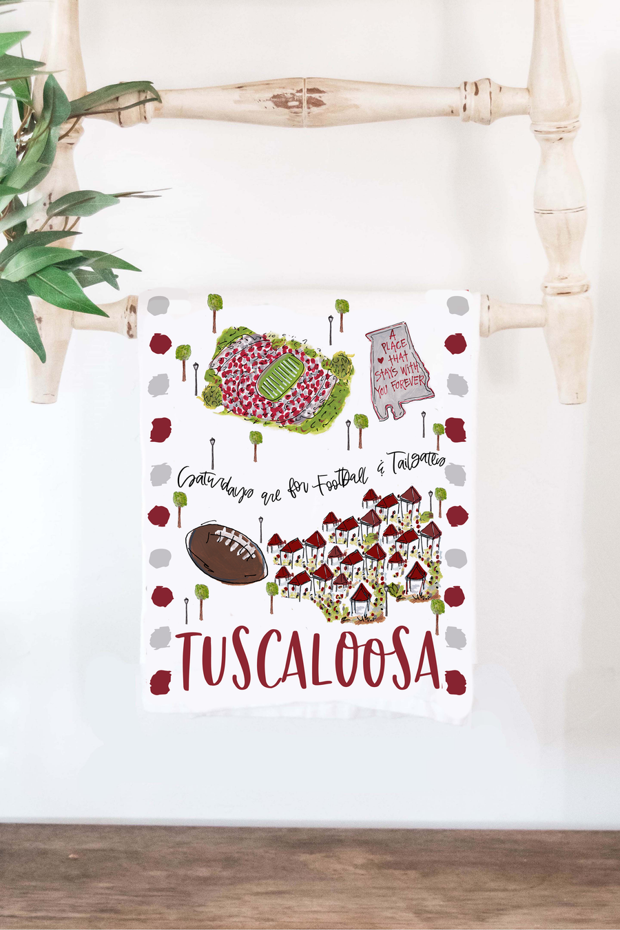 Tuscaloosa, AL Tea Towel