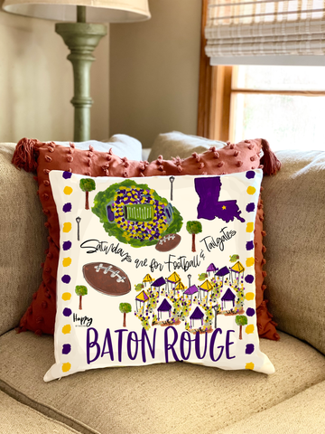 Baton Rouge Double Sided Pillow