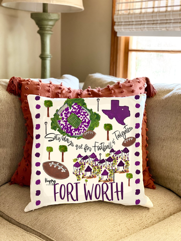 Fort Worth, TX Double Sided Pillow-NEW!