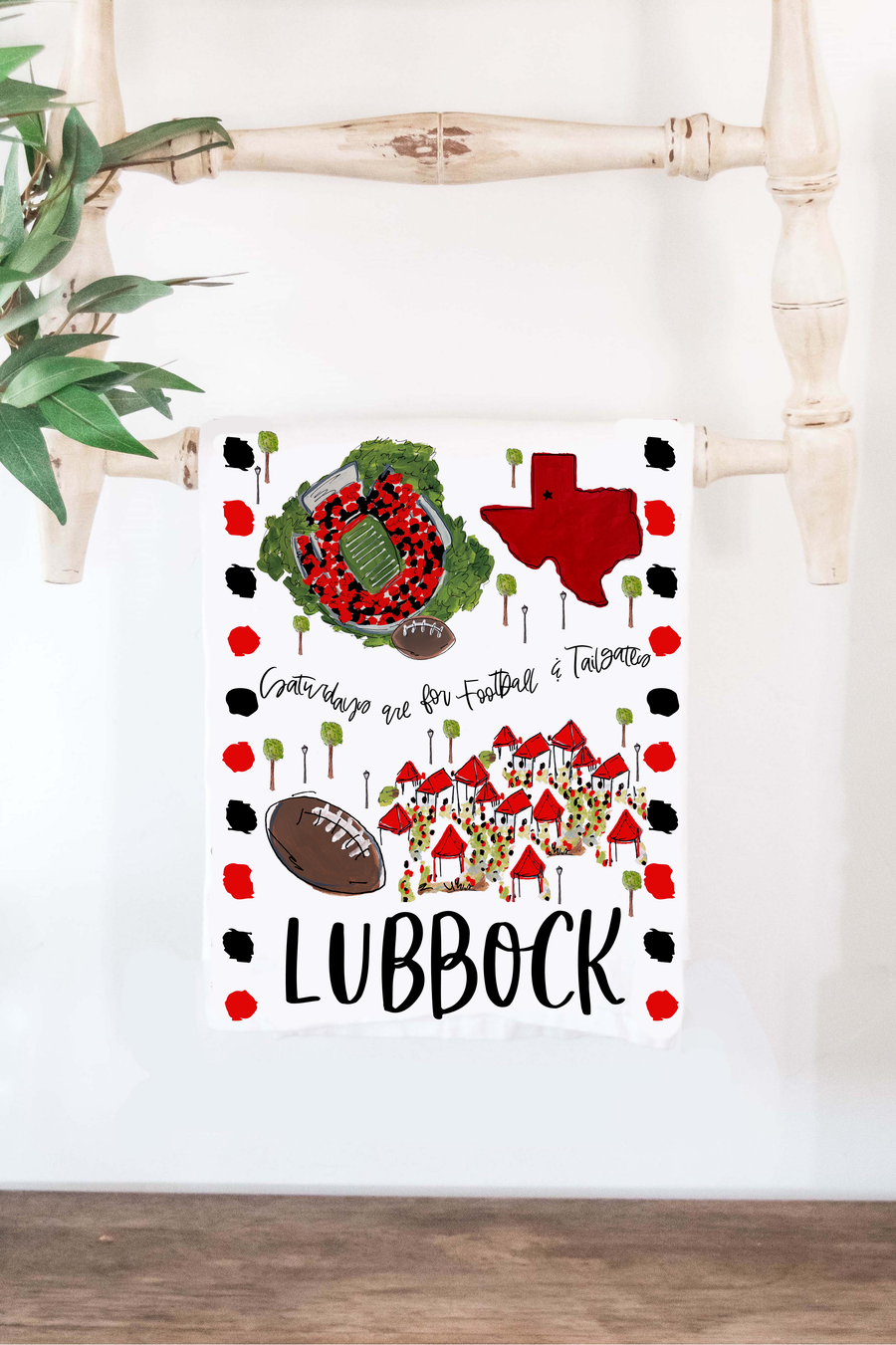 Lubbock, TX Tea Towel