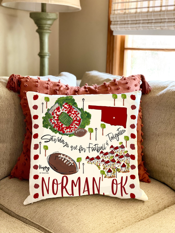Norman, OK Double Sided Pillow