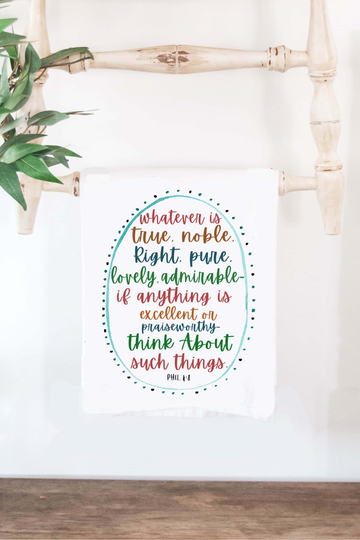 Think About Such Things Tea Towel
